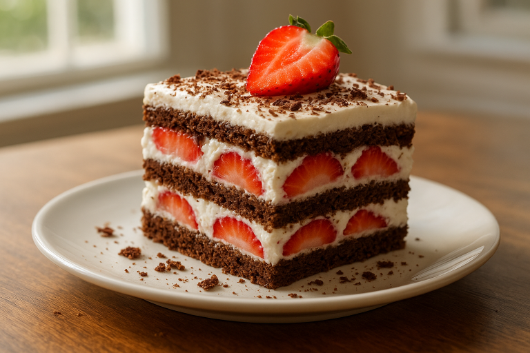 Chocolate Strawberry Icebox Cake (Easy No-Bake Dessert)