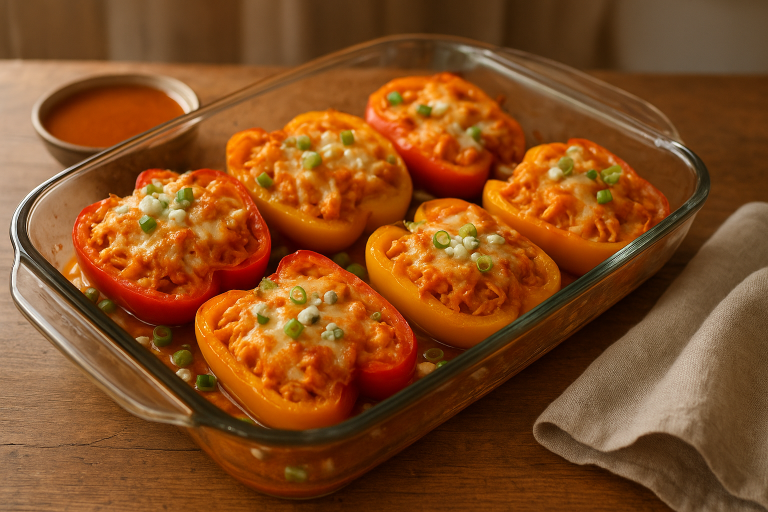 Buffalo Chicken Stuffed Peppers Recipe for Busy Nights