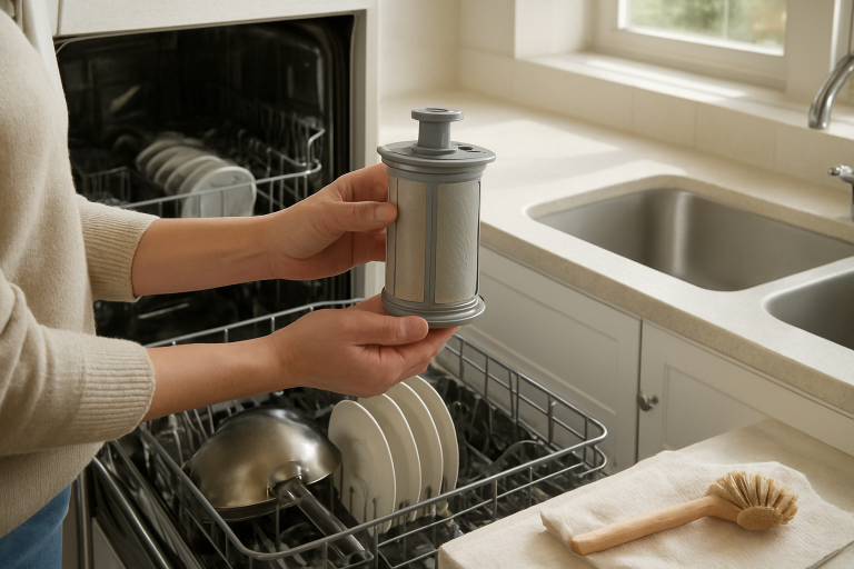 How to Clean a Dishwasher Filter So Dishes Come Out Clean