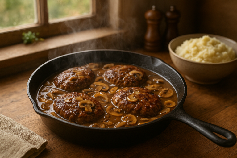 Easy Salisbury Steak with Mushroom Gravy