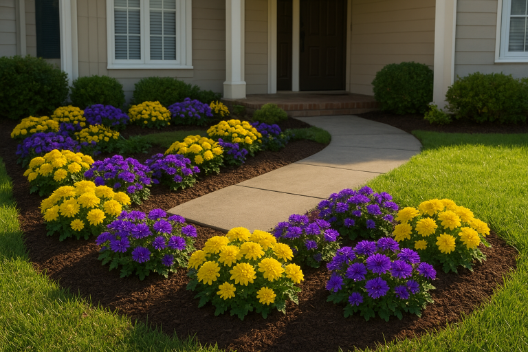 The 2-Color Planting Trick for a Cleaner Front Yard