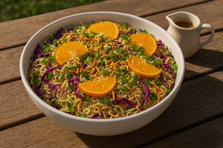 Crunchy Ramen Noodle Salad with Citrus Dressing