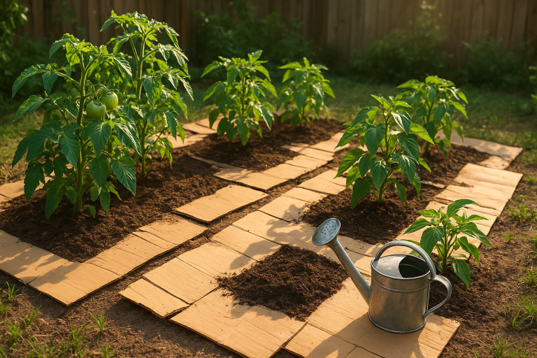 How to Use Cardboard Mulch in a Veggie Garden
