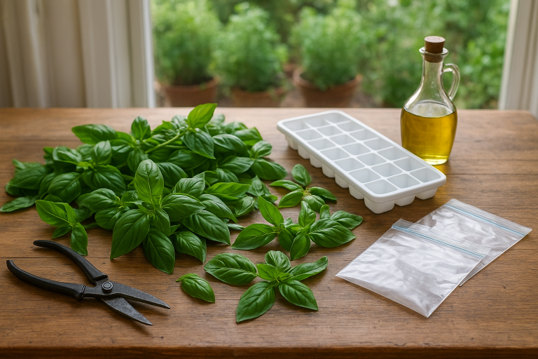 How to Harvest and Freeze Basil Before Frost