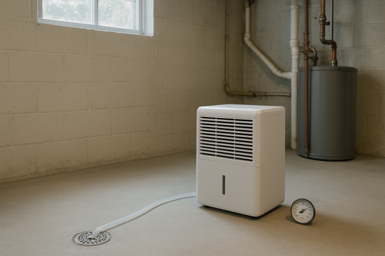 How to Set Up a Basement Dehumidifier Drain Hose