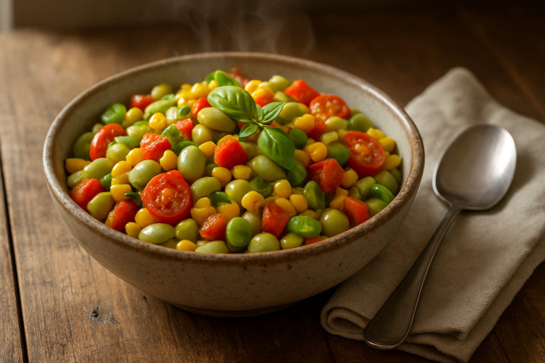 Easy Succotash Recipe with Corn, Lima Beans & Herbs