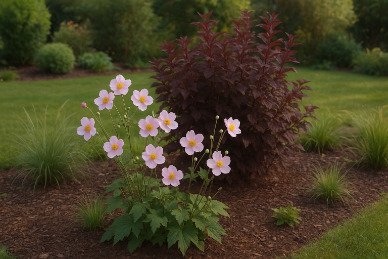 Pair Japanese Anemone With Ninebark for Fall Color