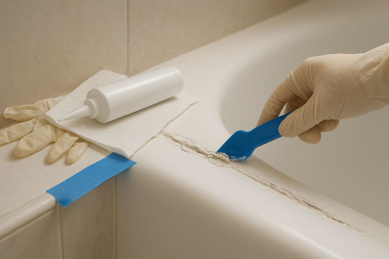How to Remove Moldy Shower Caulk and Recaulk It