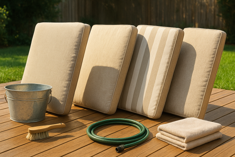 How to Clean Outdoor Cushions Before Storing Them