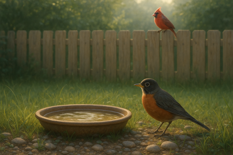 How to Build a Puddle Bird Bath for Ground-Feeding Birds