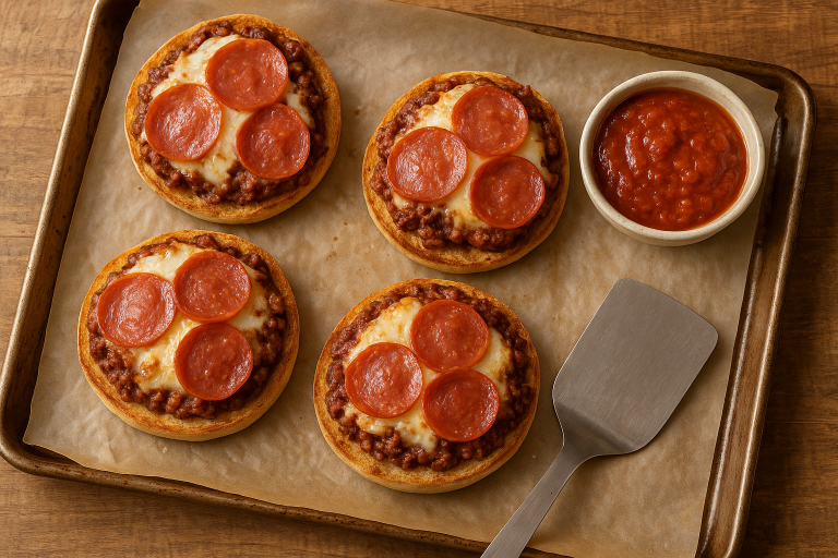 Easy Pizza Burgers on English Muffins