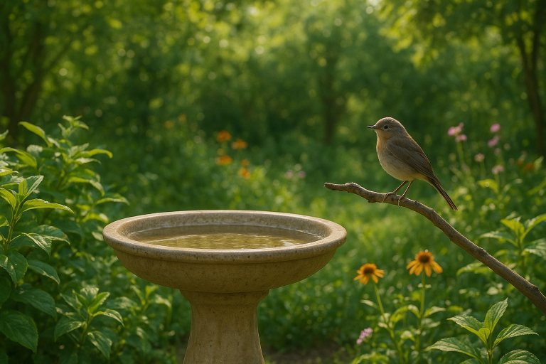 How to Add a Bird Bath Waiting Branch for More Visitors