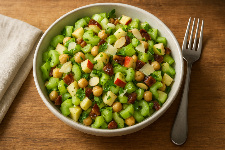 Crunchy Celery Salad with Apples, Dates, and Almonds