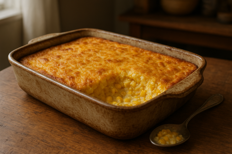 Easy Corn Casserole with Fresh or Frozen Corn
