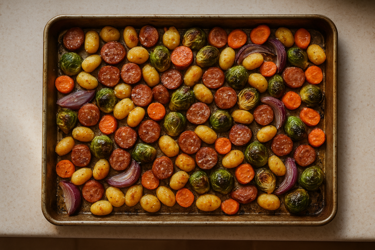 Sheet Pan Gnocchi with Sausage and Fall Vegetables