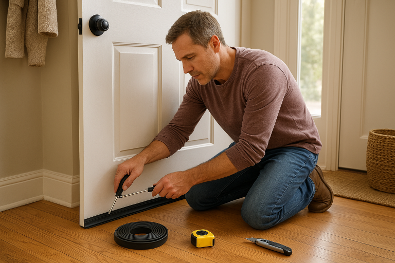 How to Weatherstrip a Drafty Door Before Winter
